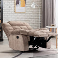 Fabric Recliner and Single Sofa with Manual Recline Feature