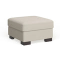 iNSPIRE Q Artisan White Cotton Fabric Down-Filled Ottoman - Lion Design