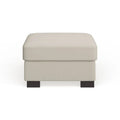 iNSPIRE Q Artisan White Cotton Fabric Down-Filled Ottoman - Lion Design