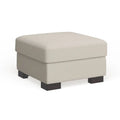 iNSPIRE Q Artisan White Cotton Fabric Down-Filled Ottoman - Lion Design