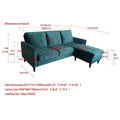 CosmoLiving by Cosmopolitan Strummer Reversible Velvet Sectional Sofa