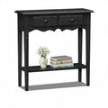 Compact Slate-Finished Console Table