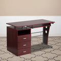 3-Drawer Pedestal Computer Desk with Keyboard Tray