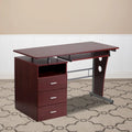 3-Drawer Pedestal Computer Desk with Keyboard Tray