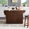 Crosley Eleanor Kitchen Island with Natural Wood Top - Dimensions: 18"D x 51.5"W x 35.25"H