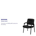 LeatherSoft Executive Lounge Chair with Titanium Gray Frame for Reception Areas