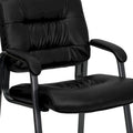 LeatherSoft Executive Lounge Chair with Titanium Gray Frame for Reception Areas