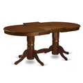 East West Furniture 7-Piece Oval Dining Set - Espresso Wooden Table with 6 Matching Chairs (Customizable Seat Options)