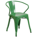 Armed Metal Chair for Indoor and Outdoor Use - Dimensions: 21.5W x 19D x 27.75H