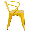 Armed Metal Chair for Indoor and Outdoor Use - Dimensions: 21.5W x 19D x 27.75H