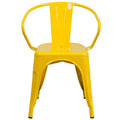 Armed Metal Chair for Indoor and Outdoor Use - Dimensions: 21.5W x 19D x 27.75H