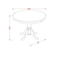 East West Furniture Round Dining Table Set - Kitchen Table with White Faux Leather Parson Chairs in Linen White (Various Piece Options)