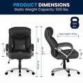 Big and Tall Office Chair with High Back Lumbar Support and Rolling Base