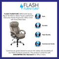 Big and Tall Office Chair with High Back Lumbar Support and Rolling Base