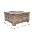 Contemporary Farmhouse Coffee Table Featuring Concealed Storage
