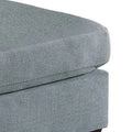 32-Inch Contemporary Square Ottoman with Soft Foam Cushioning in Gray Linen