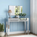 Glamorous Mirrored Console Table with 2 Drawers - Dimensions: 29.92" H x 39.37" W x 13.78" D