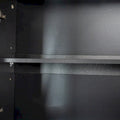 Spacious Kitchen Pantry Storage Cabinet Featuring Glass Doors