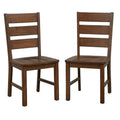 6-Piece Rustic Farmhouse Dining Set Table Chairs & Bench Walnut Finish