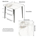 Contemporary Slate Kitchen Dining Table with Sintered Stone Surface and Metal Legs (Table Only) - 31.5 x 31.5 x 30 inches