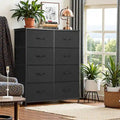 8-Drawer Tall Fabric Dresser for Bedroom - Stylish Closet Organizer Tower with Wooden Top and Metal Frame