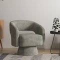 Modern Upholstered Armchair with 360-Degree Swivel Design