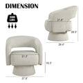 Modern Upholstered Armchair with 360-Degree Swivel Design
