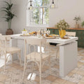 Modern White Adjustable Workstation - 70.9W Dining Table & Office Desk