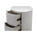 Kingston 18-Inch Round Nightstand with 2 Drawers by Carolina Living