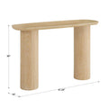 Edo Modern Oak-Finished Sofa Table with Durable Column Base by iNSPIRE Q