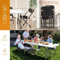 Set of 4 Portable Stackable Plastic Folding Chairs with Steel Frame for Indoor and Outdoor Events