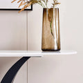Contemporary Console Table with Elegant Design, Metal Frame, and Adjustable Foot Pads for Entryway