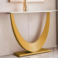 Contemporary Console Table with Elegant Design, Metal Frame, and Adjustable Foot Pads for Entryway