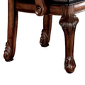 Set of 2 Chateau De Ville Black PU Armchairs with Cherry Accents
