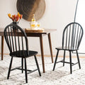 Set of 2 SAFAVIEH Delcie Oval Back Spindle Dining Chairs - Dimensions: 17.9" x 19.7" x 37"