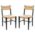 SAFAVIEH Couture Shazia Rattan Dining Chair Set (2 Pieces) - Dimensions: 16.3" W x 21.3" L x 34" H