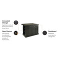 Nantucket Black Wood Kitchen Island with Granite Inlay