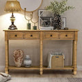 Farmhouse Style Entryway Console Table with Dual Storage Drawers