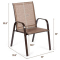 Costway Set of 4 Patio Chairs with Armrests for Garden and Deck - View Details