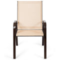 Costway Set of 4 Patio Chairs with Armrests for Garden and Deck - View Details