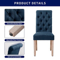 CHUN YI Modern Linen Parsons Dining Chairs - Set of 2 with Button Detail