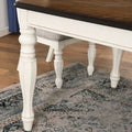 Roundhill Furniture Belleza French Country Dining Table in Antique White and Weathered Oak