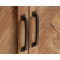 Rustic Farmhouse Herringbone Wardrobe Armoire with 1 Drawer and Garment Rod - Dimensions: 22.5" L x 32.3" W x 59.3" H