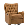 Jordano Mid-Century Leather Recliner with Metal Base by HULALA HOME