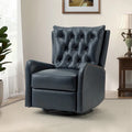 Jordano Mid-Century Leather Recliner with Metal Base by HULALA HOME