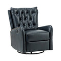 Jordano Mid-Century Leather Recliner with Metal Base by HULALA HOME