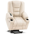 MCombo Compact Power Lift Recliner Chair with Massage and Heat for Seniors, Faux Leather Model 7569