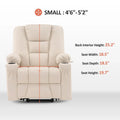MCombo Compact Power Lift Recliner Chair with Massage and Heat for Seniors, Faux Leather Model 7569
