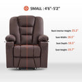 MCombo Compact Power Lift Recliner Chair with Massage and Heat for Seniors, Faux Leather Model 7569