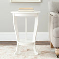 SAFAVIEH Carlotta Grey Pedestal Side Table - Dimensions: 18.1" W x 18.1" D x 26" H